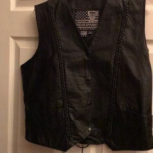 Women’s leather vest